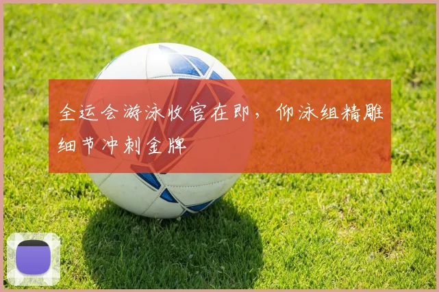 全运会游泳收官在即,仰泳组精雕细节冲刺金牌